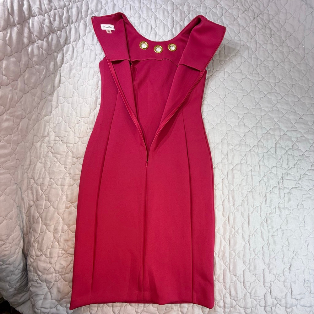 Calvin Klein Pink Sheath Dress Size 4 - Picture 5 of 8
